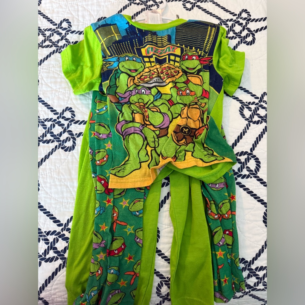 Nickelodeon Green and Blue TMNT Pajamas 3pc